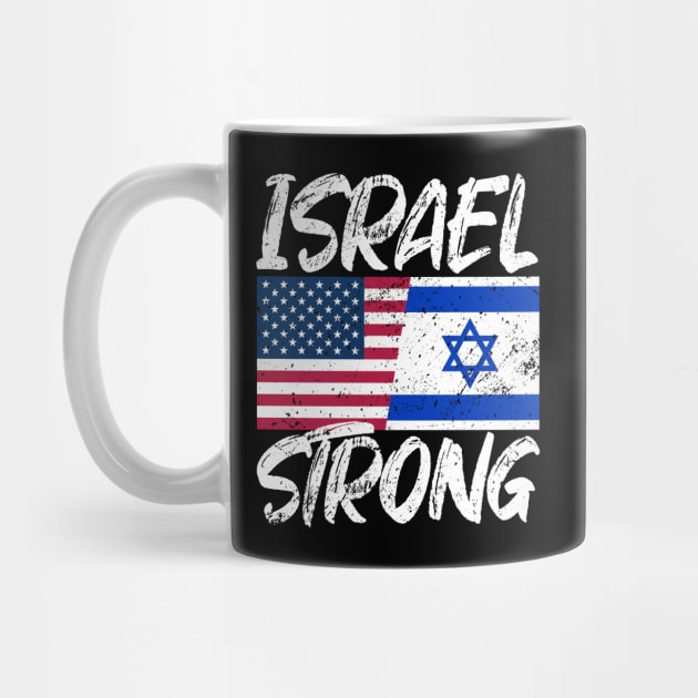 Israel Strong Israeli American Flag by Bunny Prince Design